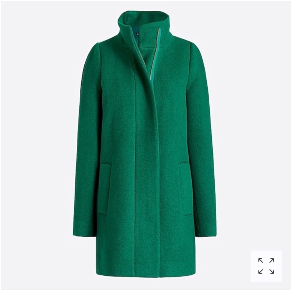 NWOT Size 10 JCrew Emerald Green pea coat